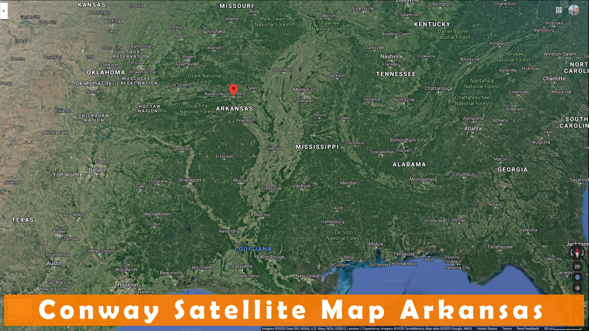 Conway, Arkansas Map